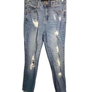 Kendall + Kylie The Relaxed Skinny Distressed Jeans